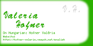 valeria hofner business card